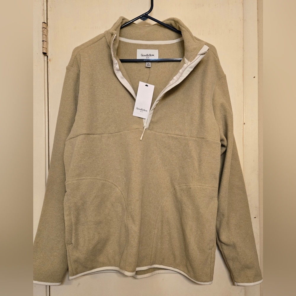 Goodfellow & Co Men's Beige Zip-Up Sweater